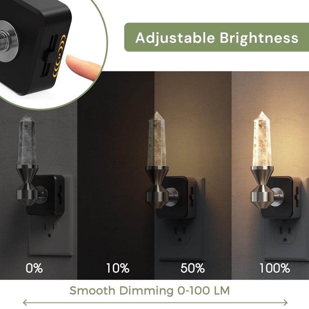 Night Light: Night Lights Plug into Wall, 2 Pack Dimmable Night Light Aesthet...