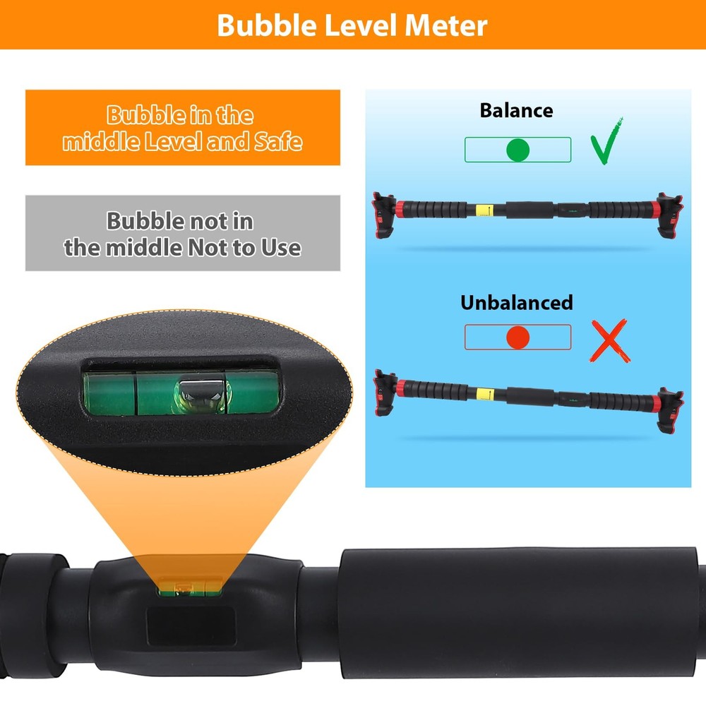 Pull Up Bar for Doorways,Hanging Bar for Exercise with Level Meter and Adjust...