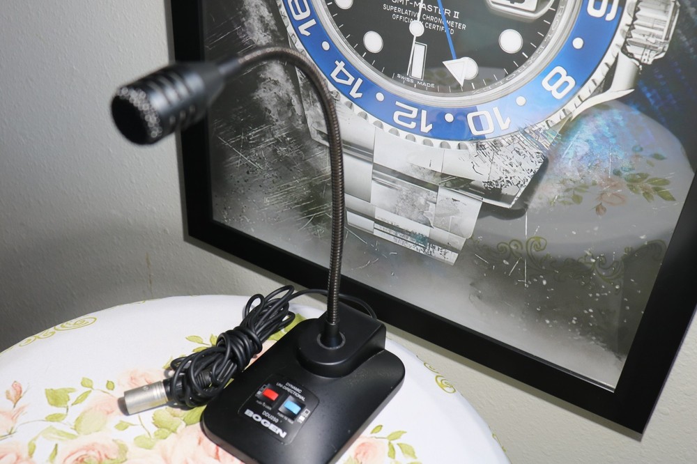 Bogen DDU250 Desktop Push-To-Talk Mic with Lock - Dynamic Uni-Directional