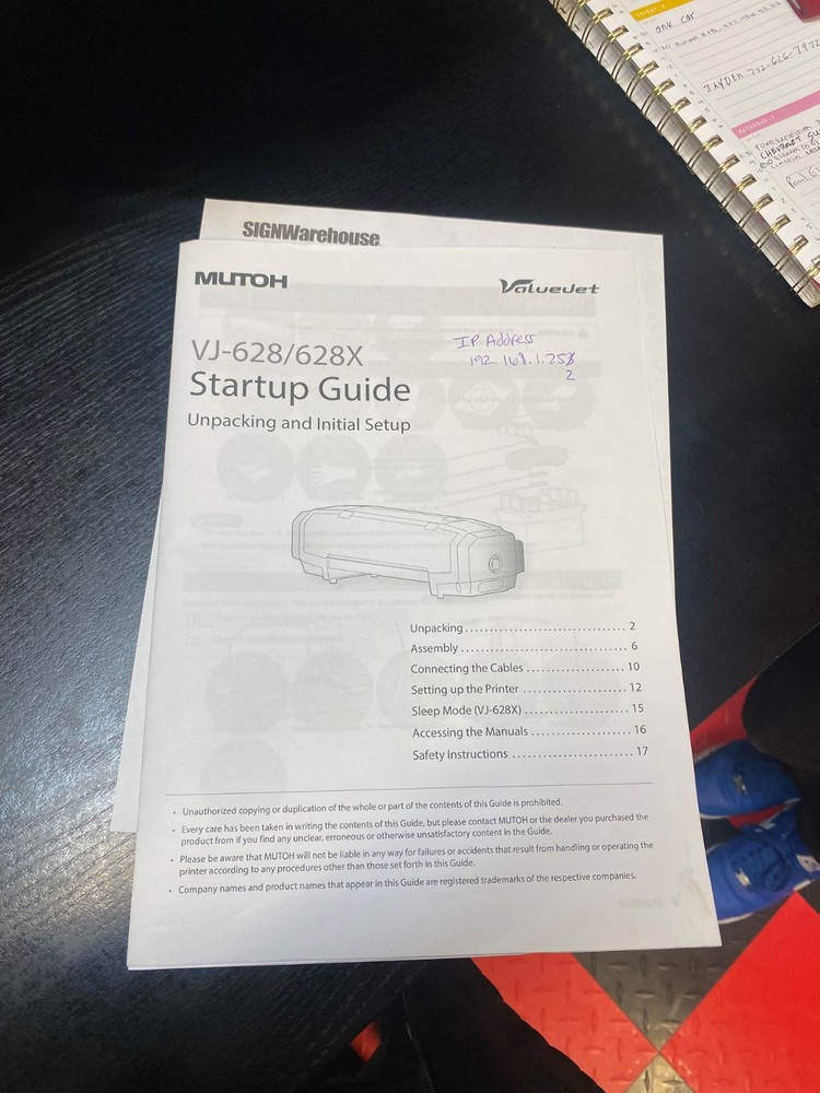 24” Mutoh Value Jet sign & vinyl printer