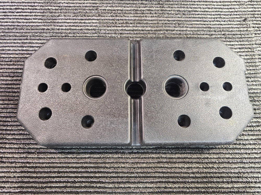 Vinyl Rectangle Weight Plate 12 LBS 14.5" L x 7" Stackable, Black