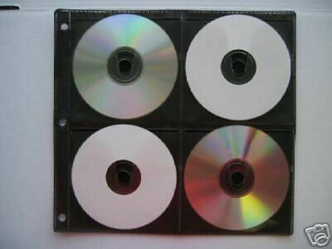500 BLACK 8 Disc CD DVD Binding Binder SLEEVE  SF005BLK