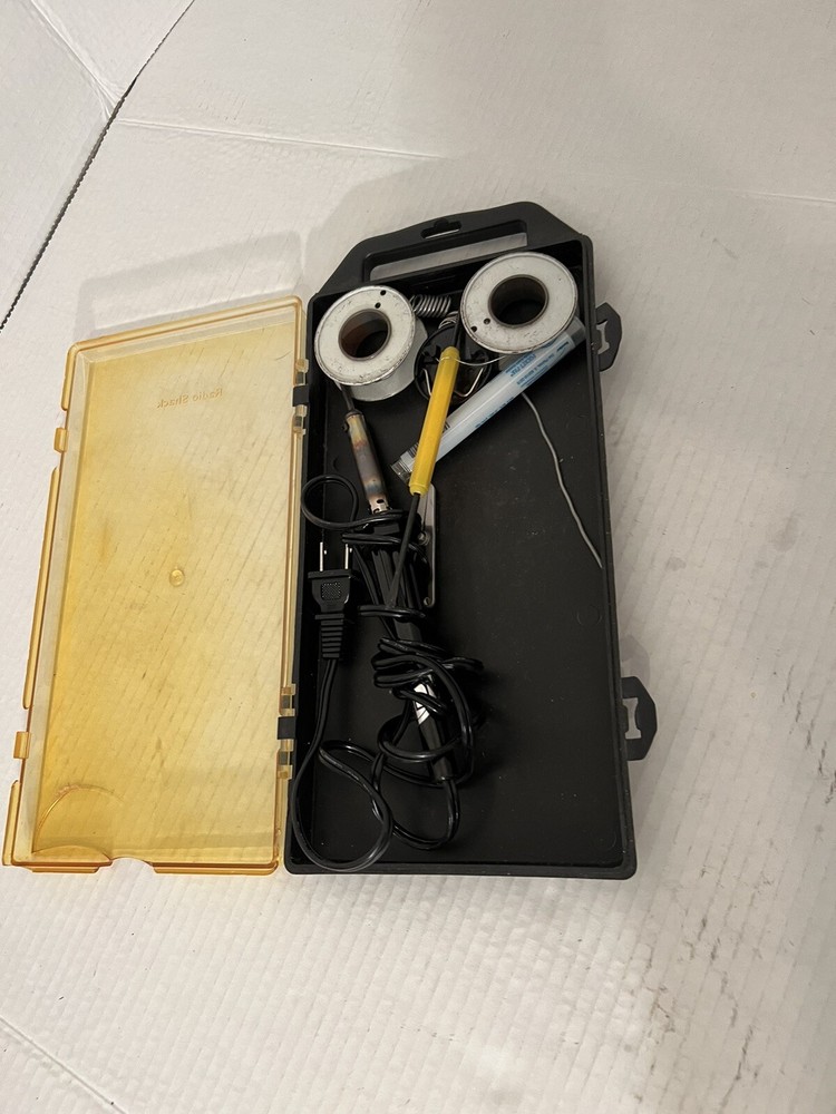 Radio Shack Container W/ Soldering Related Items UNTESTED