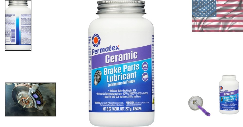 8 oz Ceramic Brake Lubricant - Non-Melting, High-Temperature Resistant Paste