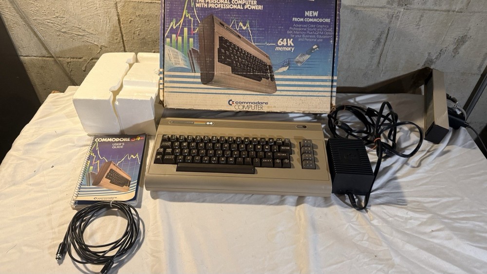 WORKING Commodore 64 C64 In Box Restored Retro Computer Matching SN With PSU