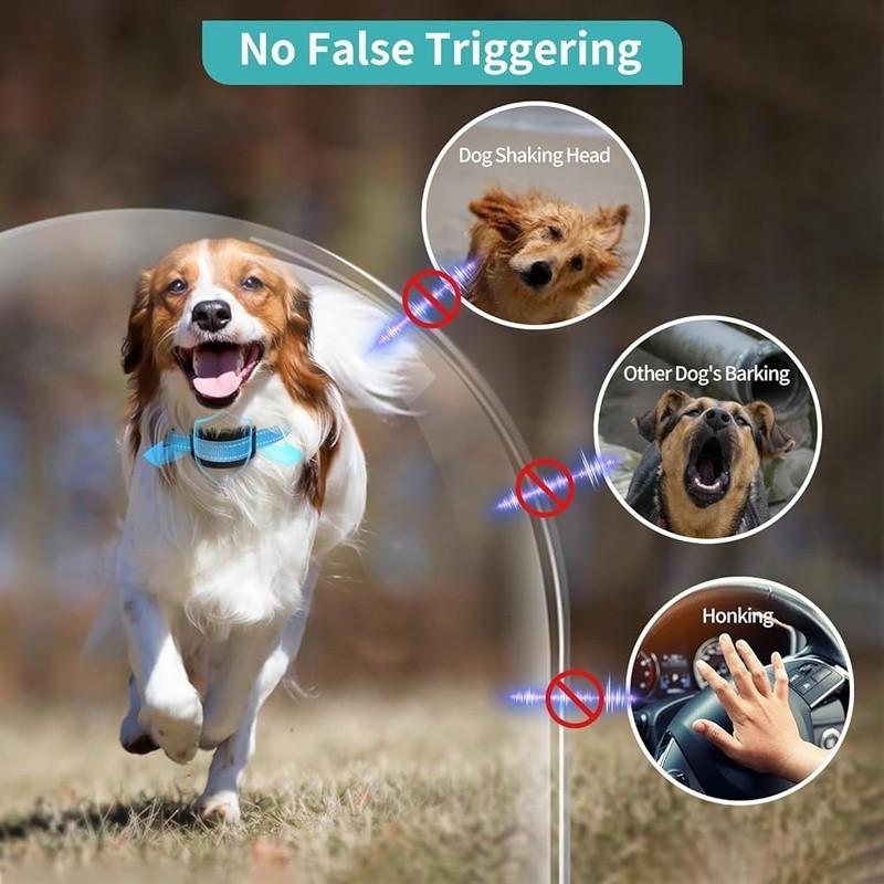 Dog Bark Collar W/ 7 Activation Levels 5 Sensitivity Adjustable No False Trigger