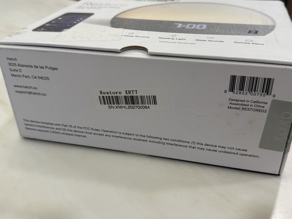 Genuine Hatch Restore Sleep Assistant Sound Machine Grey Open Box