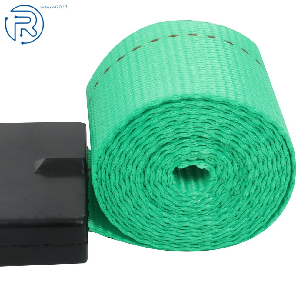 1 Pack New Green Car Wheel Chock Tie Down Kit Ratchet Straps E Track System