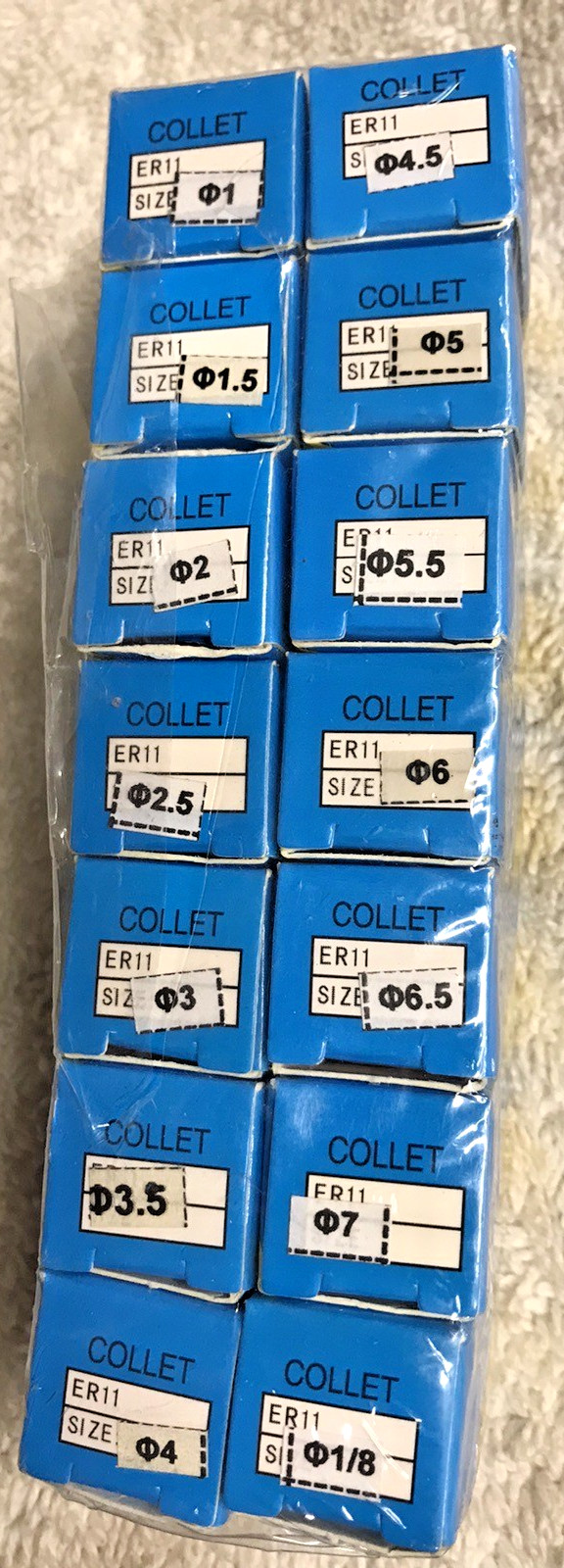 14 Piece Set ER11 Spring Collets For Milling Machines