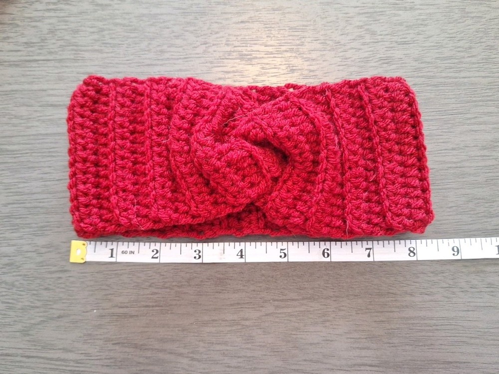 Crocheted Headband For Winter Ear Warmer Medium Handmade