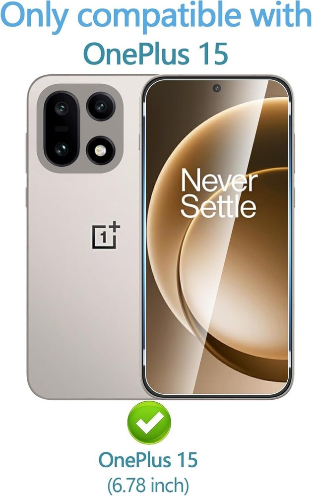 Bubble-Free 3 Pack Screen Protectors & Lens Cover for OnePlus 15 - Easy Install