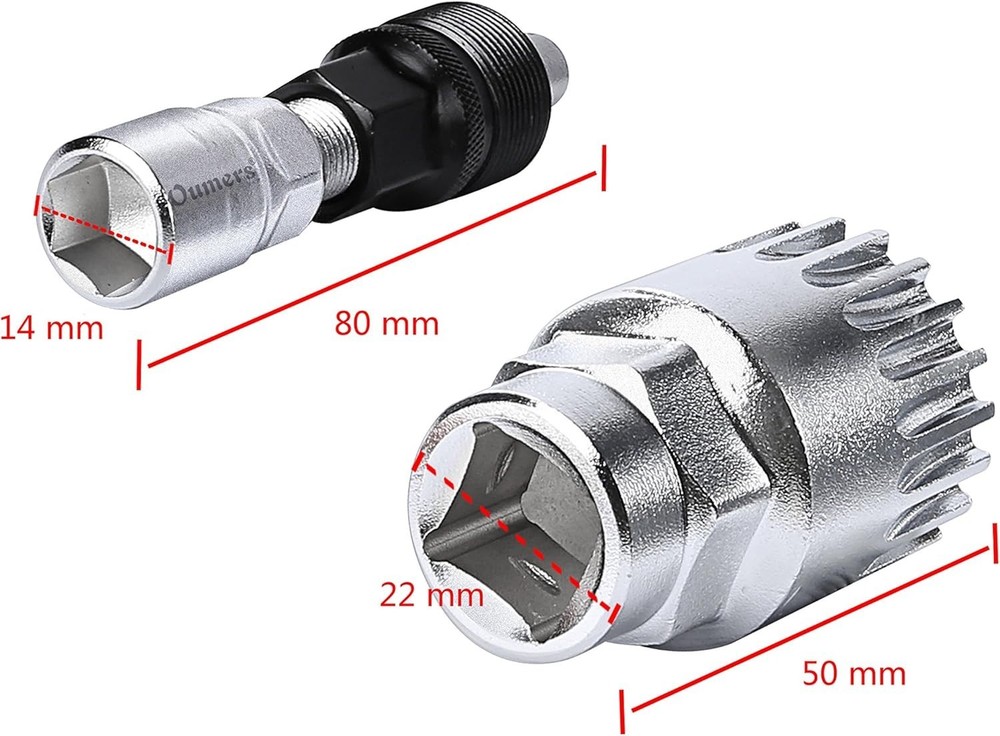 High-Strength Bike Bottom Bracket Remover with Crank Extractor - Orange