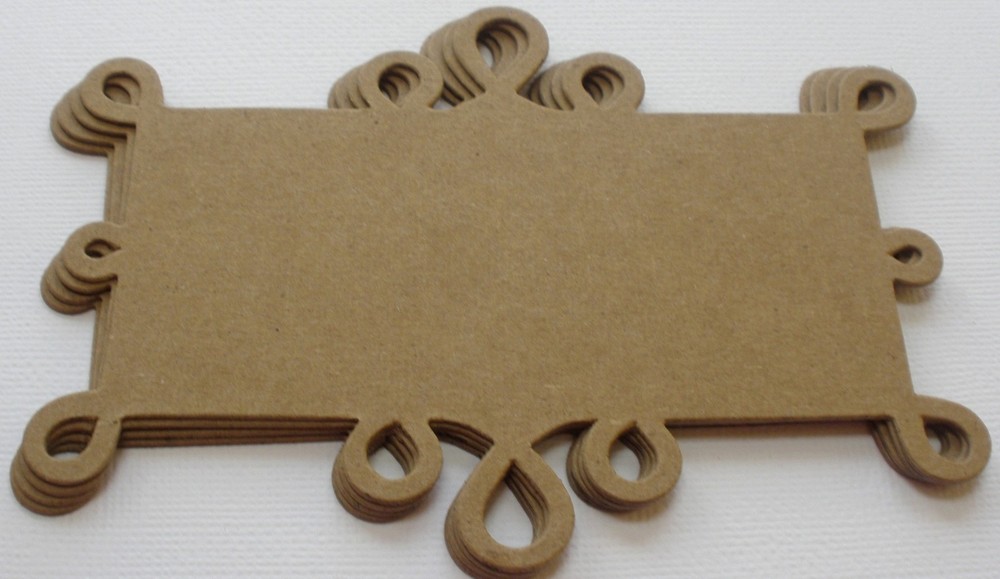 {4} LOOPY NOTES - Style 6 - Mats / Labels / Frames Bare Chipboard Die Cuts