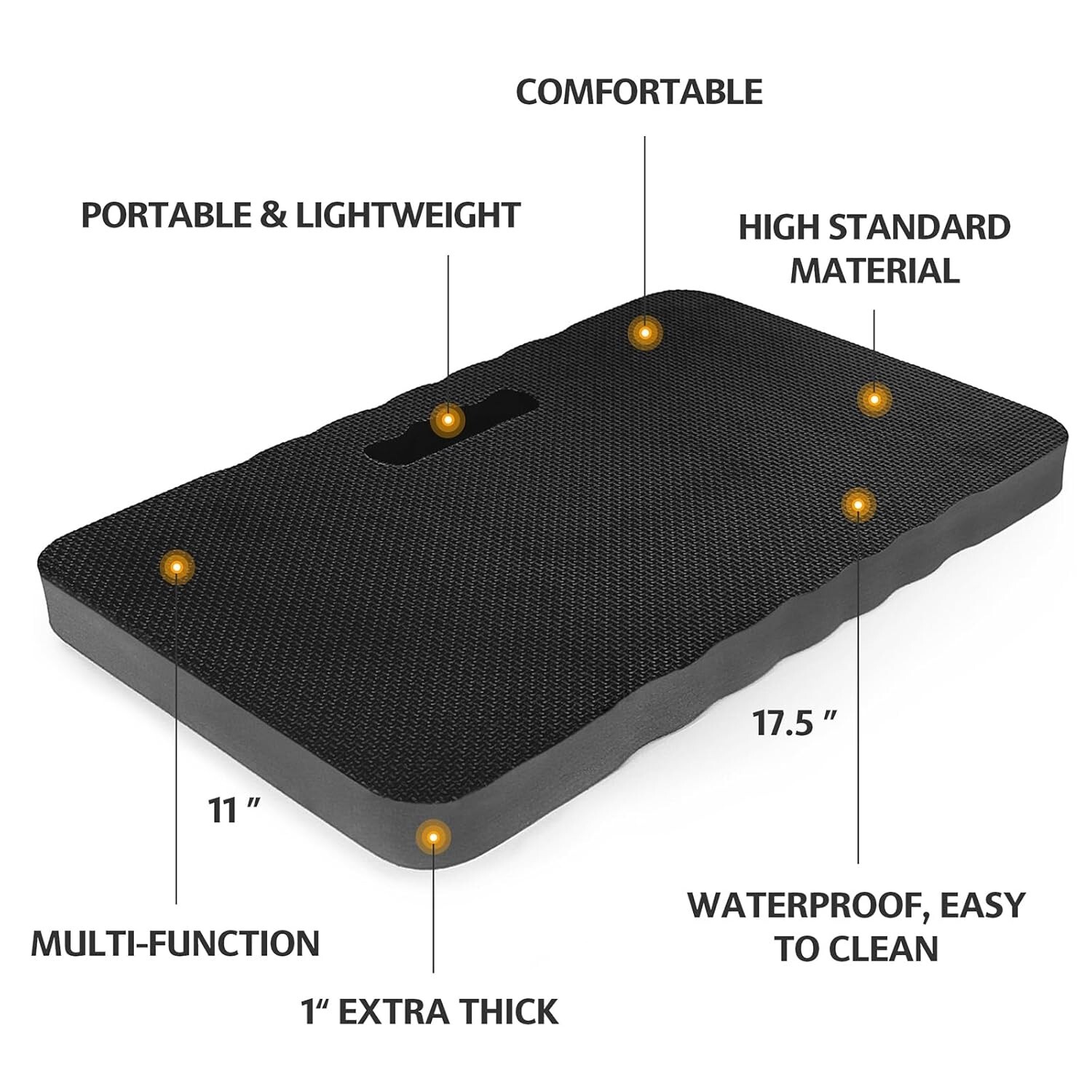HOOPLE Extra Thick Kneeling Pad, Soft Foam Kneeling Cushion, Waterproof
