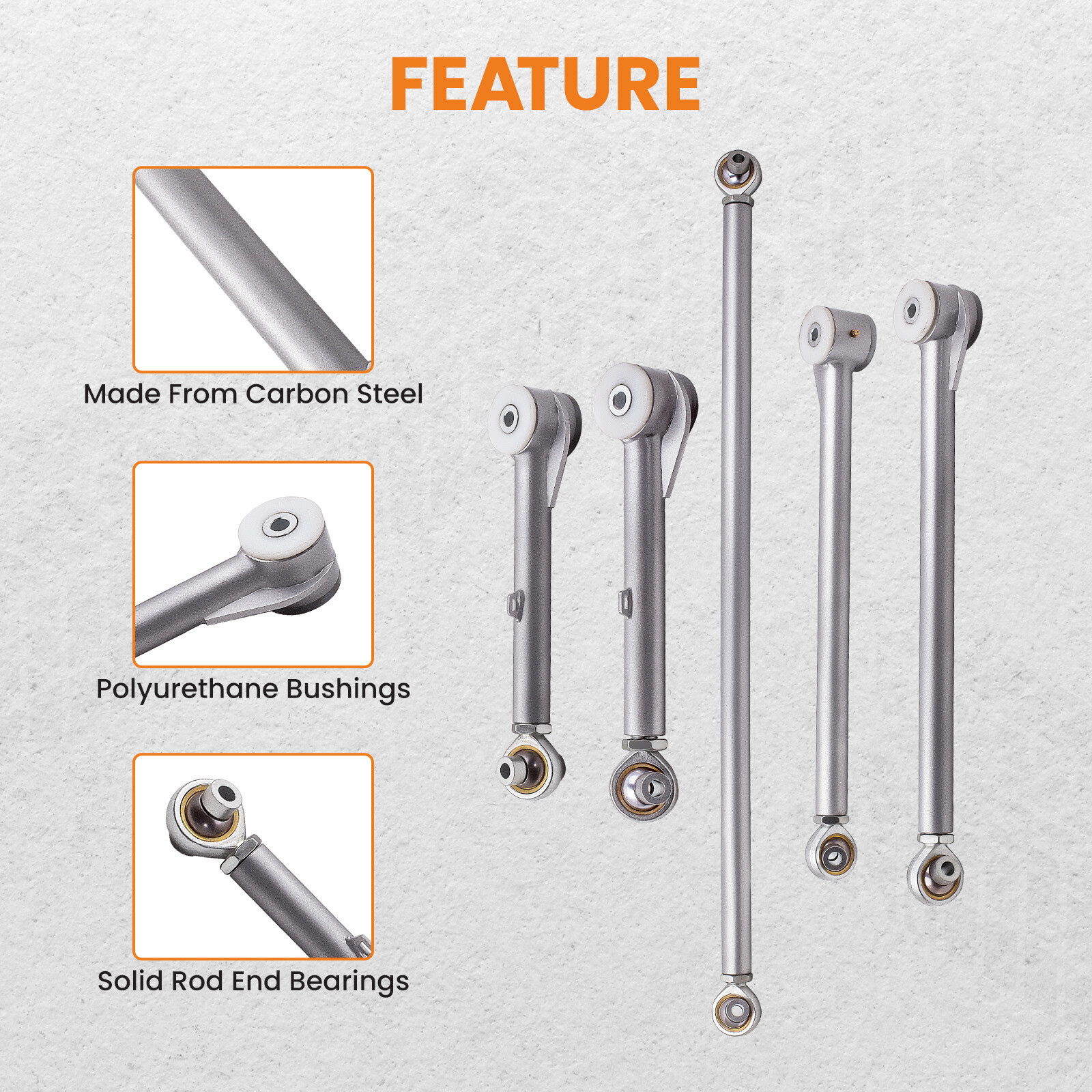 Adjustable Rear Control Arms + Track Bar for Toyota 4-Runner 1996-2002 2WD 4WD