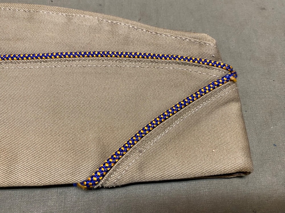 ORIGINAL WWII US ARMY AIR FORCE CORP KHAKI OVERSEAS CAP-MEDIUM