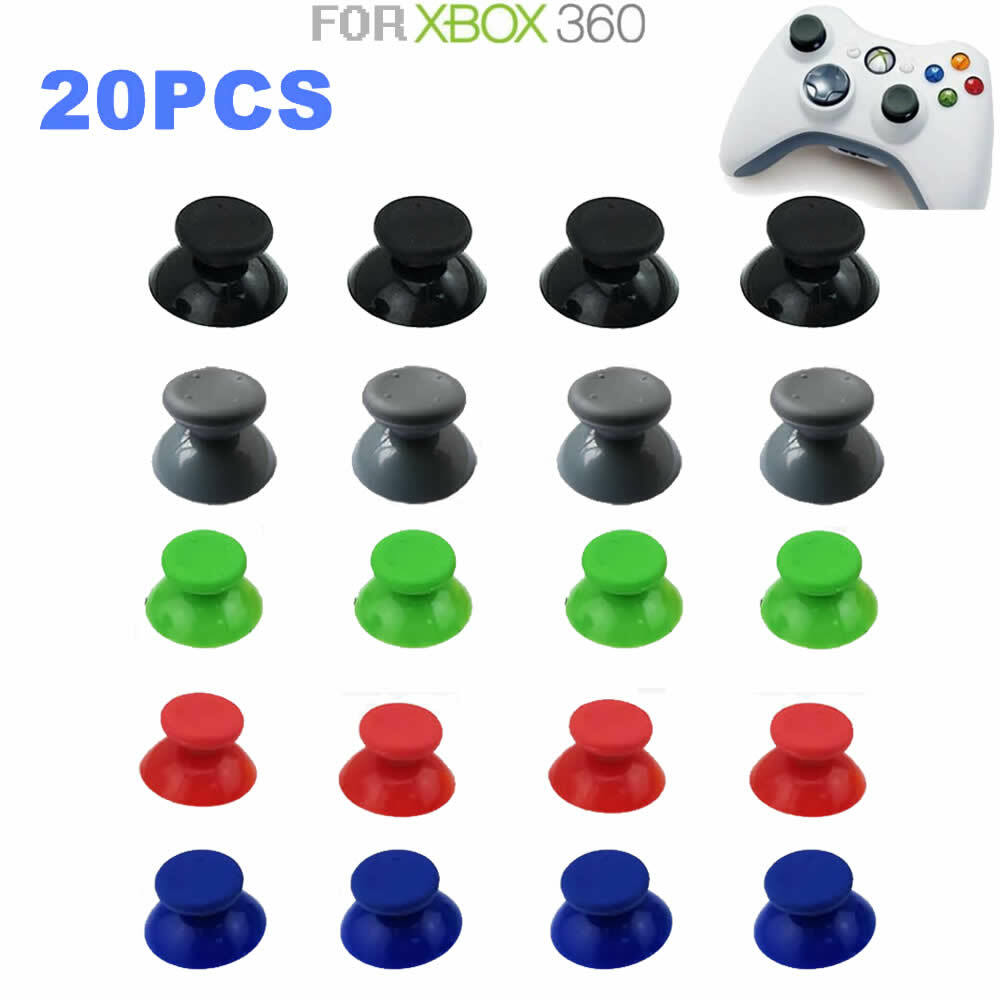 20pcs Analog- Thumbsticks Thumb Sticks Joystick Cap Grip For Xbox 360 Controller