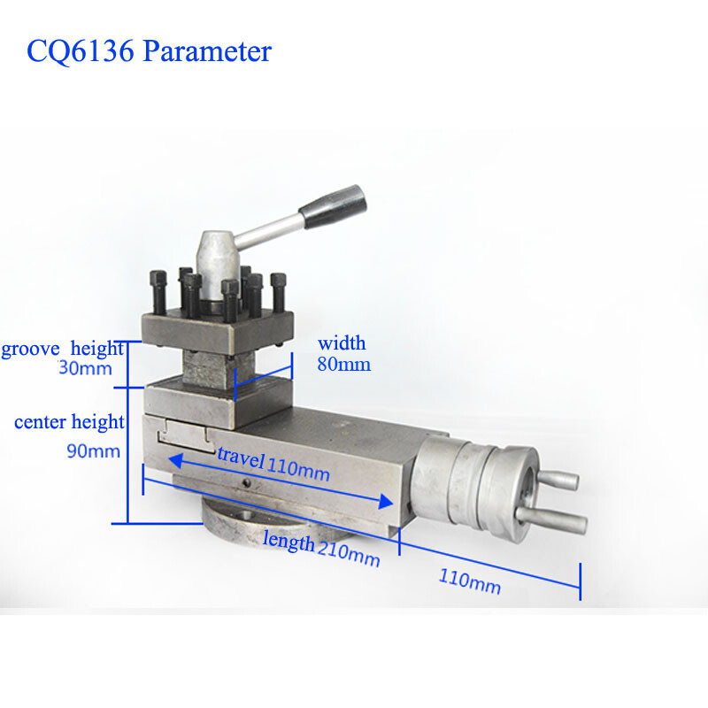 CQ6136 Swing Bench Quick Change Lathe  posts&holders Metric Tool Slide