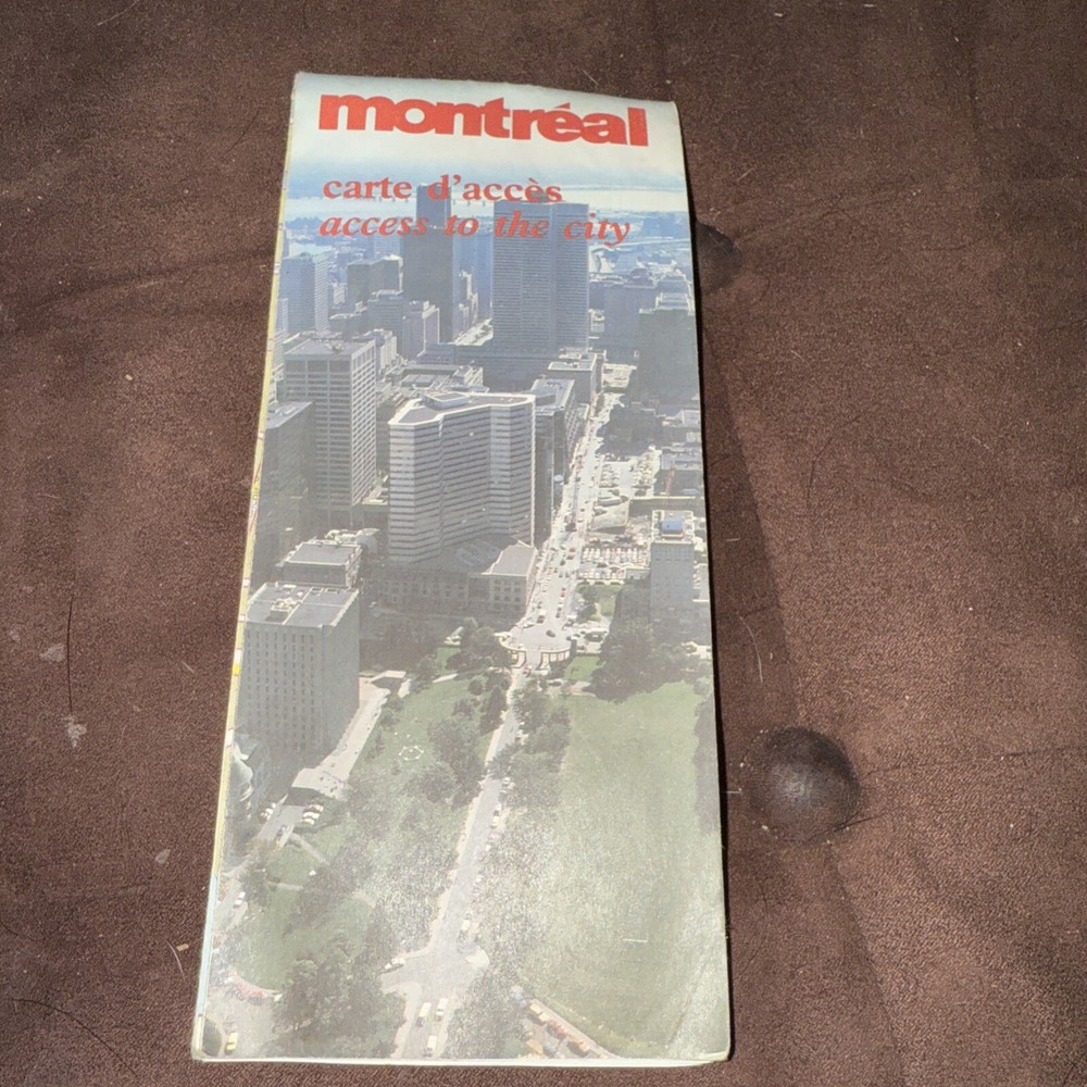 Vintage 60s 70s Montreal Highway Folded Road Map