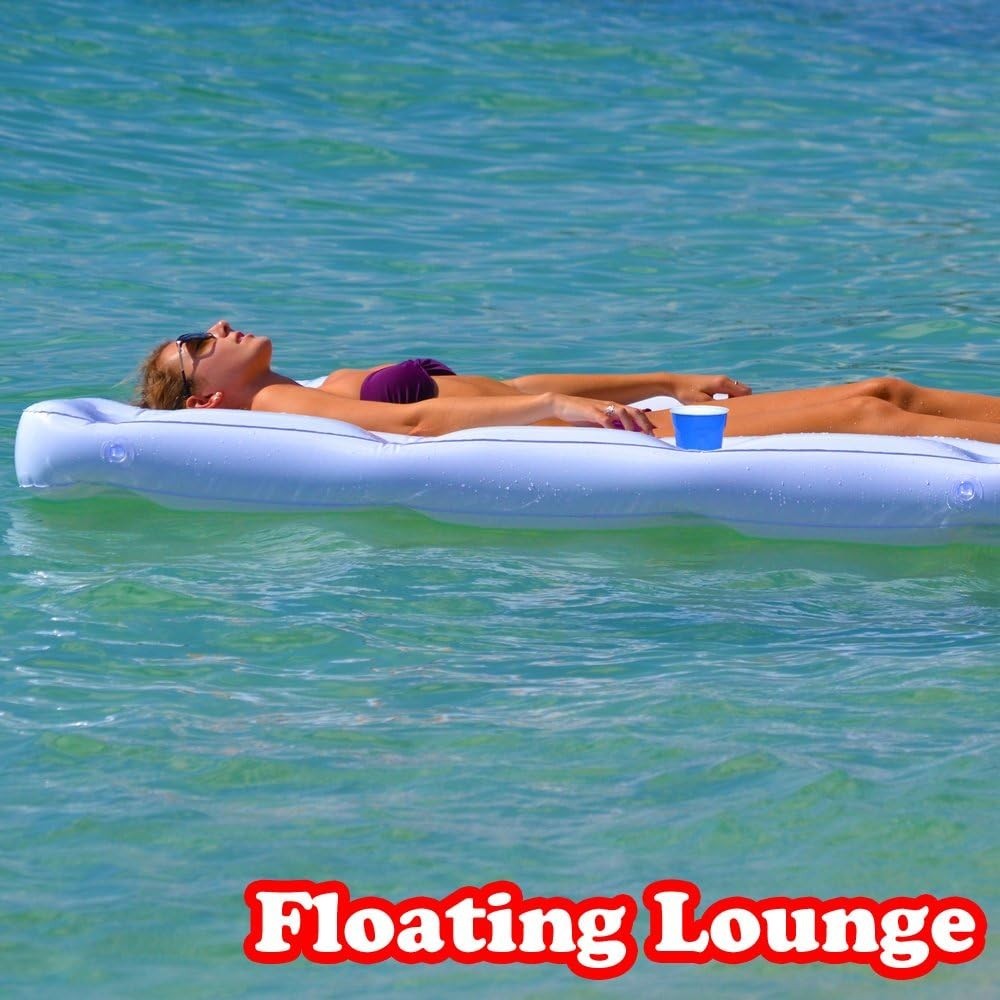Ultimate 6' Pool Lounge Inflatable Beer Pong with Quick Inflate Features