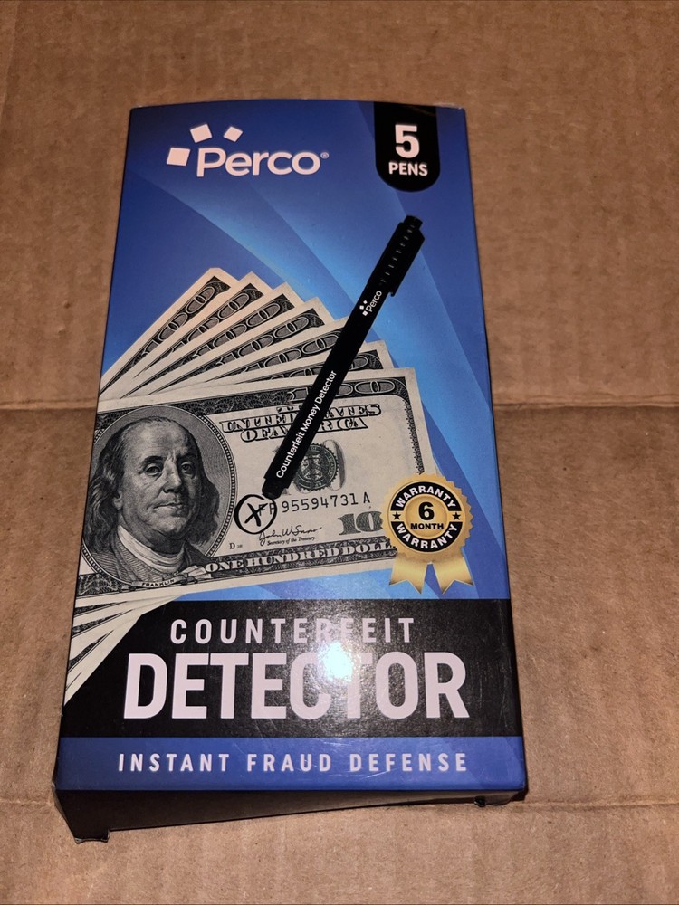 Counterfeit Money Detector Perco Pen Marker Round Tip