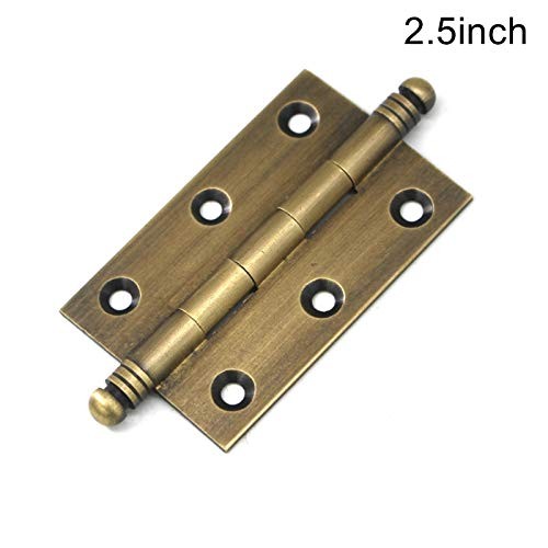 4Pack Decorative Antique Brass Kitchen Cabinet Hinges 2.5,
