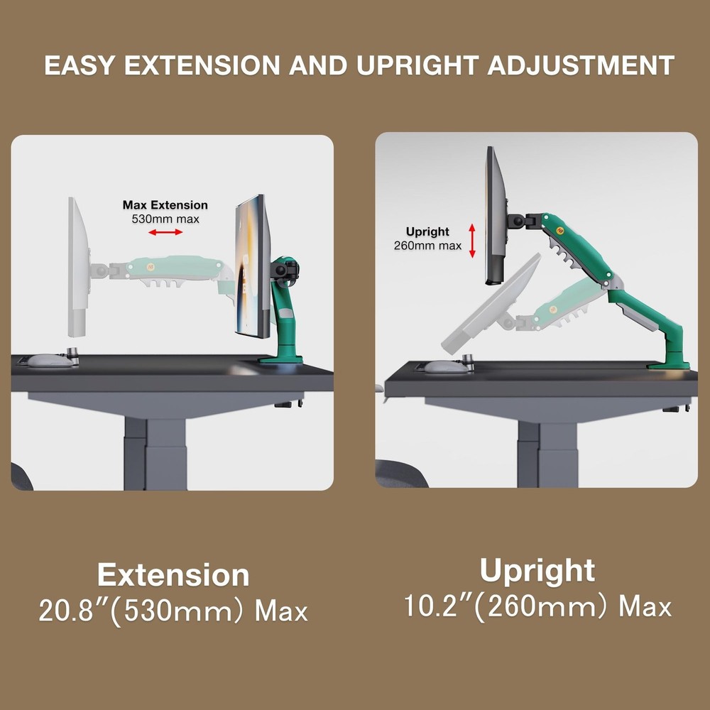 Monitor Mount,Fits 17-30" or Bigger Computer Monitors(Within 19.8lbs), Adjust...