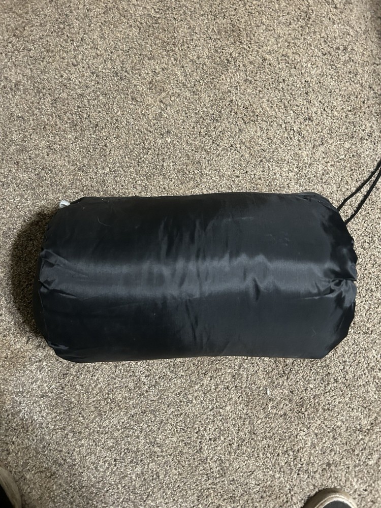 Sleeping cot Pad Roll Up Camping Mattress Gray 75x29in Polyester