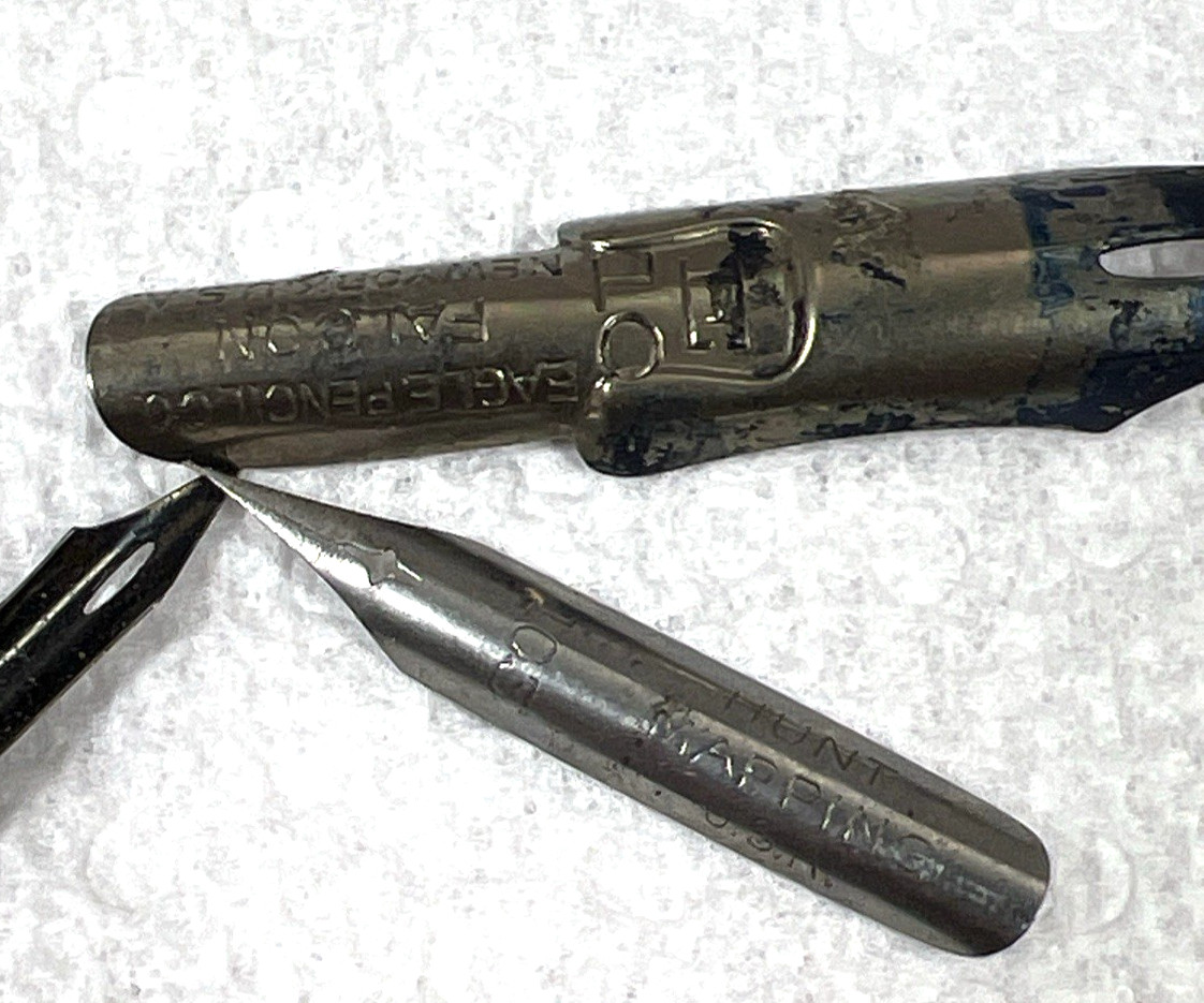 Vintage 12 Calligraphy Fountain Pen Nibs Whitman Falcon Morriset Hunt Esterbrook