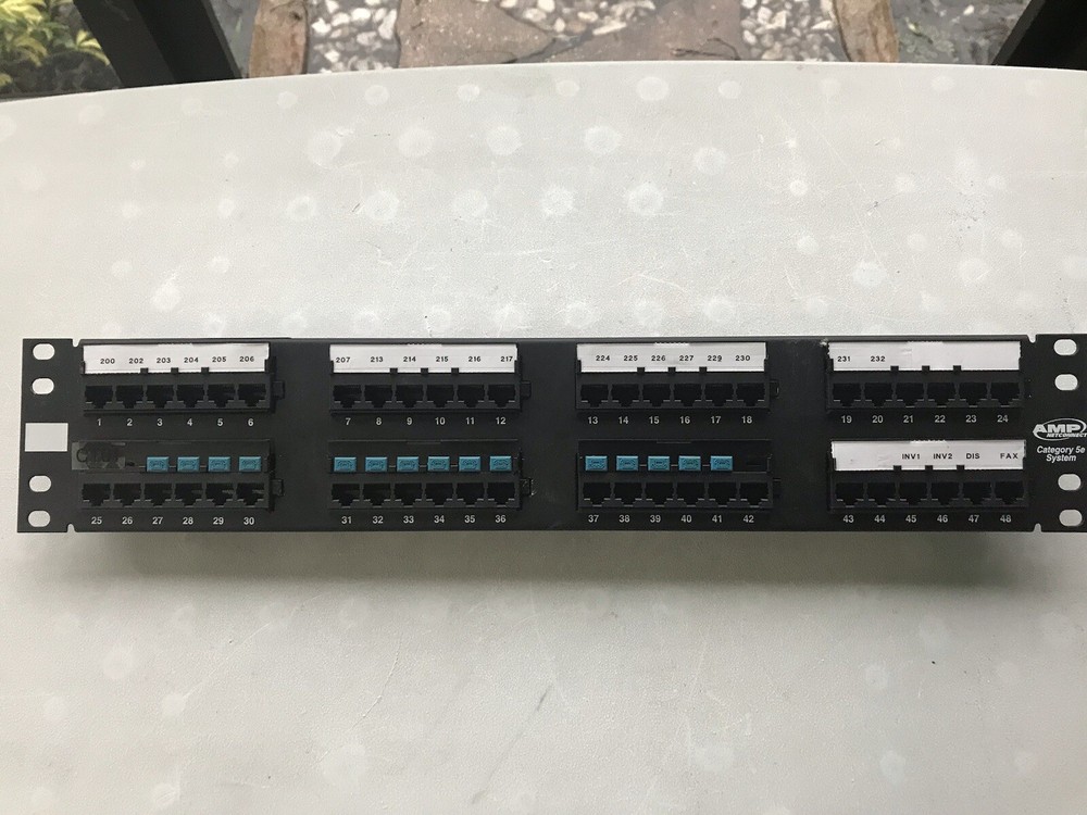 AMP Cat 5 T568A Patch Panel 48 Port.