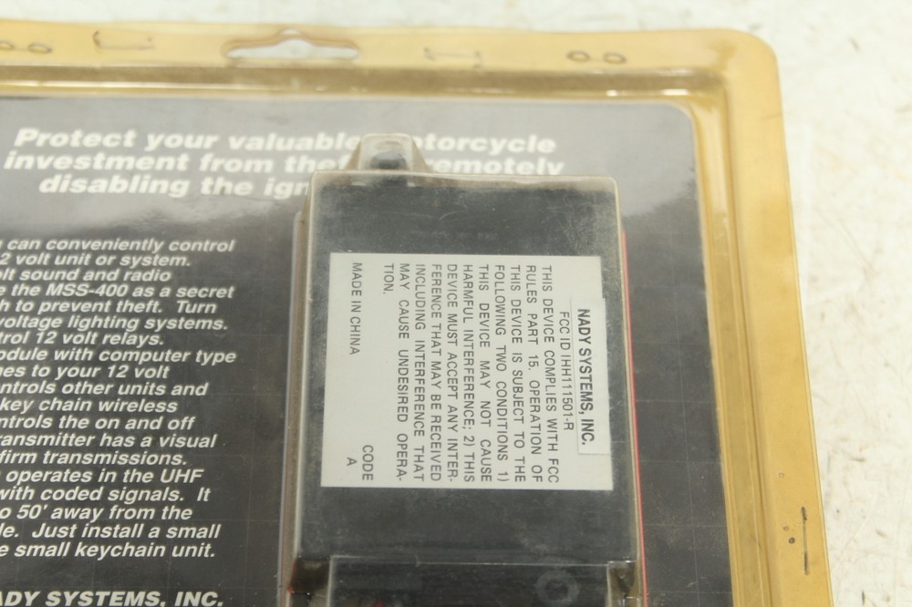 NADY MSS-400 MOTORCYCLE SECURITY SYSTEM