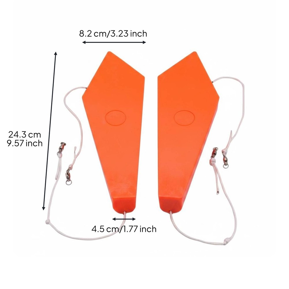 2 Pieces Surface Trolling Diver High Visibility Trolling Planer Board