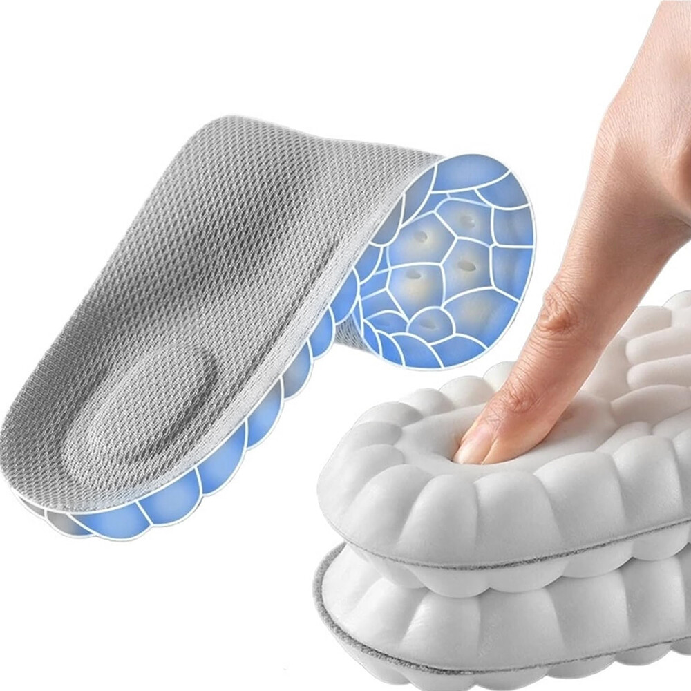 1/2/4Pairs 4D Memory Cloud Technology Insole Super Soft Ultra Comfort Foam Sport
