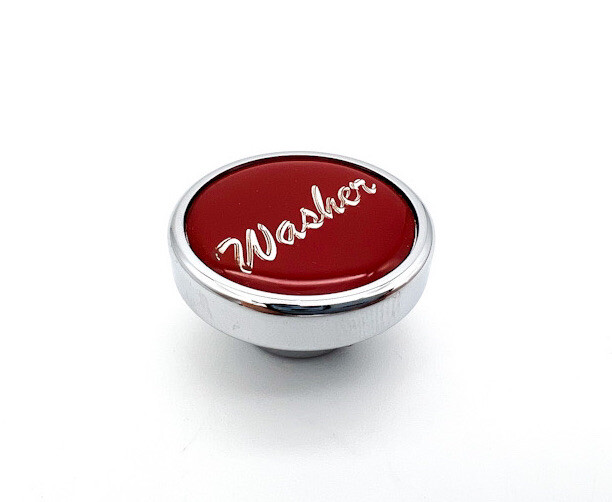 Gloss Red "Washer" Dash Knob For Peterbilt Kenworth Freightliner