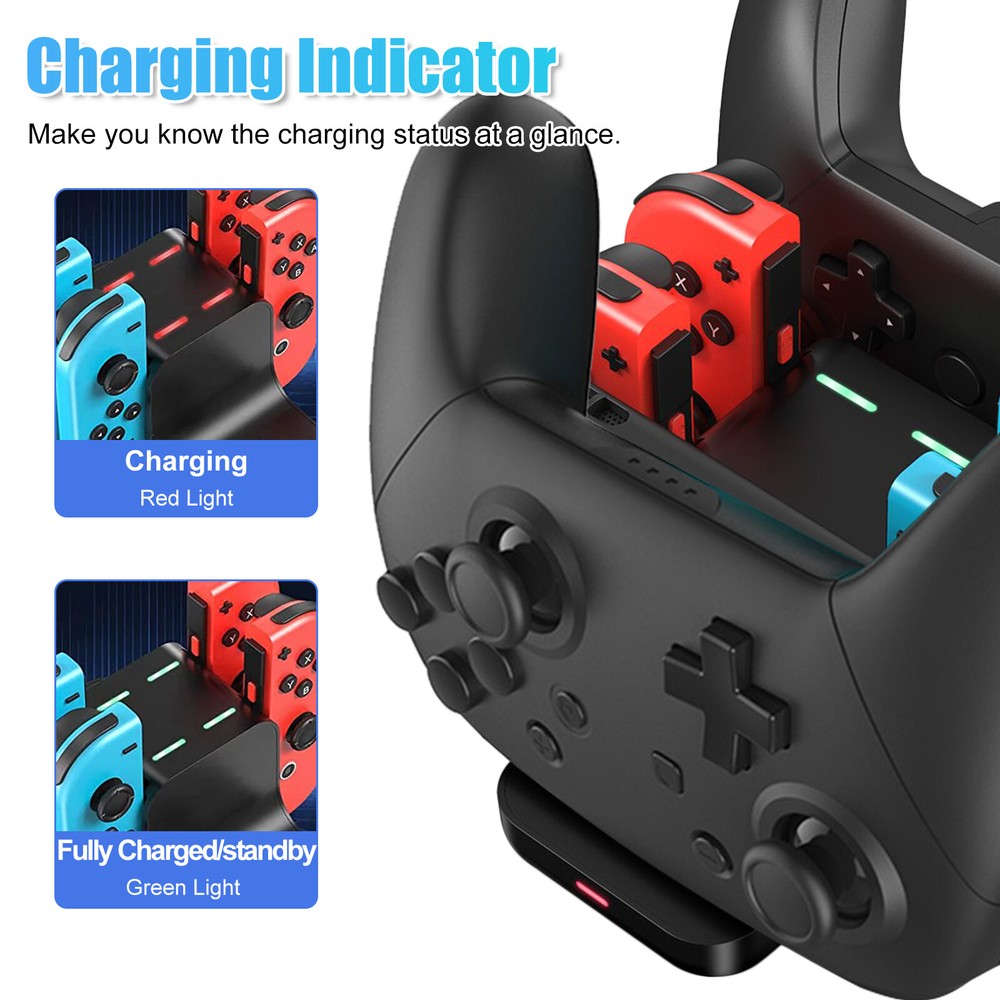 For Nintendo Switch Joy-Con Pro Controller Charging Stand Dock Charger Station