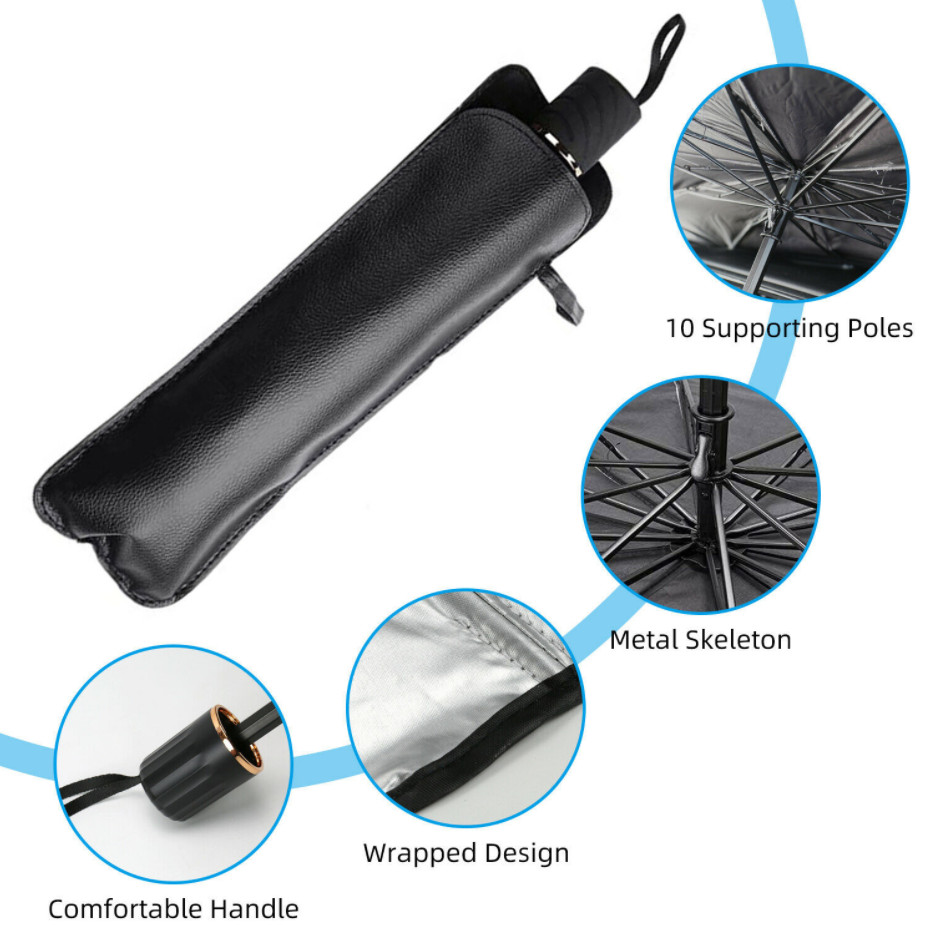 Car SUV Windshield Sunshade Front Window Cover Visor Sun Shade-Umbrella Foldable