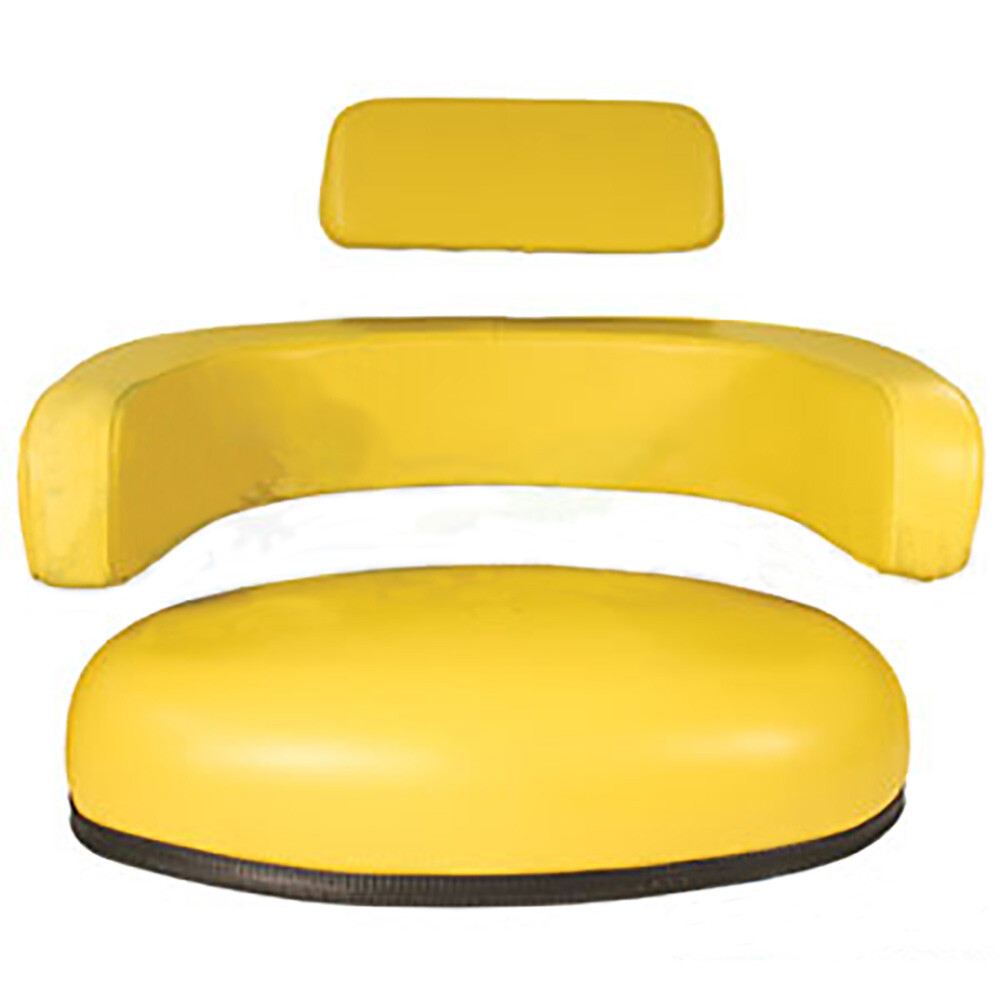 Vinyl Yellow Seat 3-Piece Set Fits John Deere 3020 4000 4010 4020 4230 4240 4430
