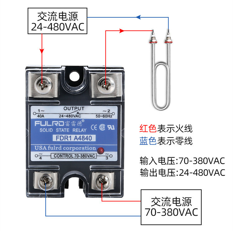 FULRD 80A single-phase solid state relay AC-AC FDR1 A4880 80A SSR 80AA