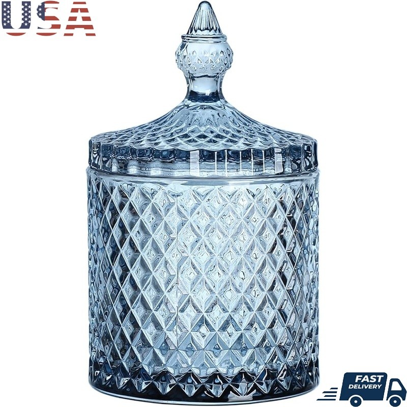 Glass Candy Jar Eco-Friendly Storage Container Sugar Dried Fruits Nuts Biscuits