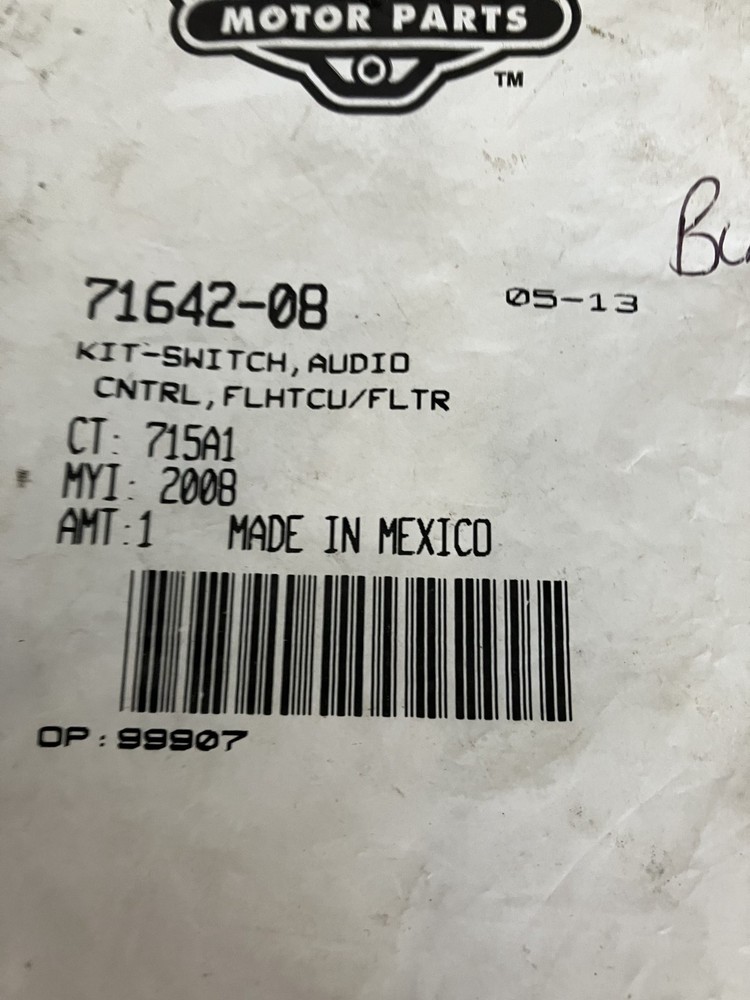 Harley-Davidson Audio Control Switch Kit 71642-08
