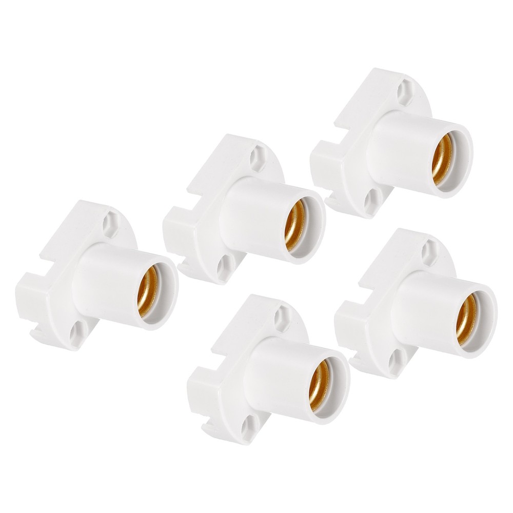 5Pcs White E12 Mini Bulb Holder Lamp Screw-In Beads Lamp Bases Socket