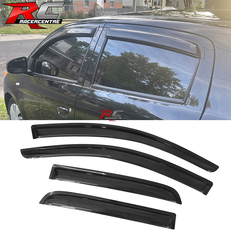 For 14-23 Mitsubishi Mirage Hatchback Window Visors Sun Rain Guard 4Pc Set