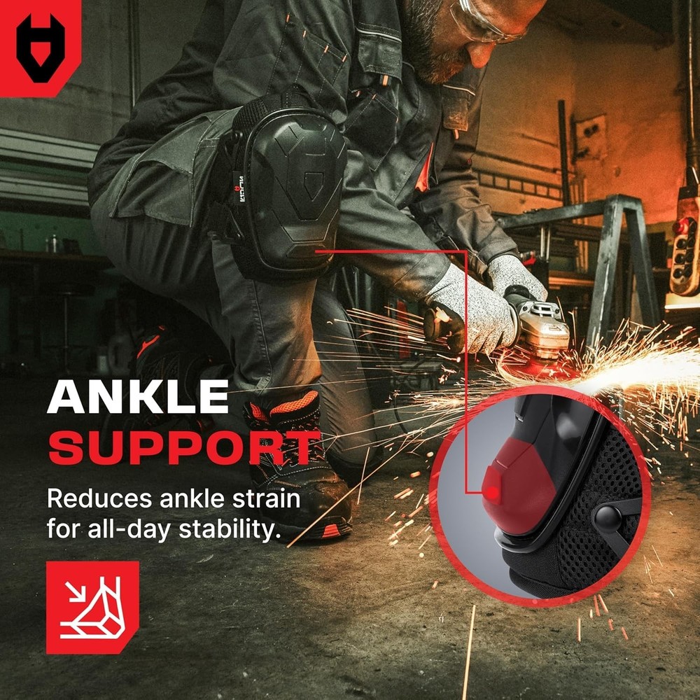 Comfortable Knee Pads with Dual-Layer Padding for Extended Use in Construction