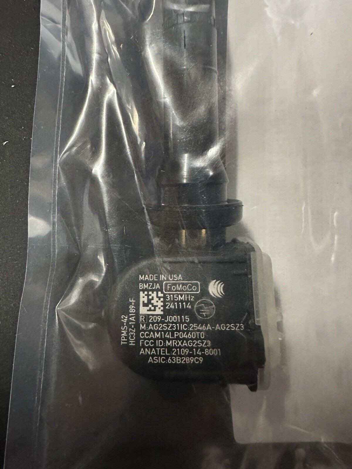 COMPLETE SET OF 4 GENUINE OEM FORD TPMS TIRE PRESSURE SENSORS HC3Z-1A189-F