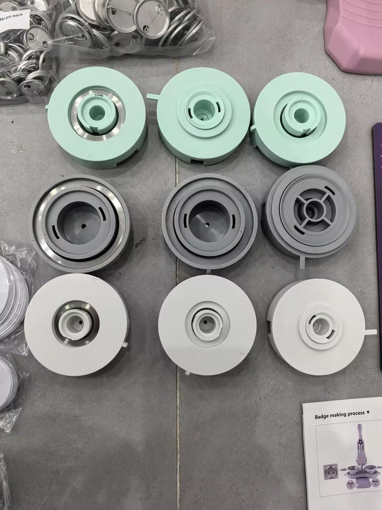 Button Maker Machine 3 Sizes DIY Pin Making Machine 1+1.25+2.25 inch 300 Button