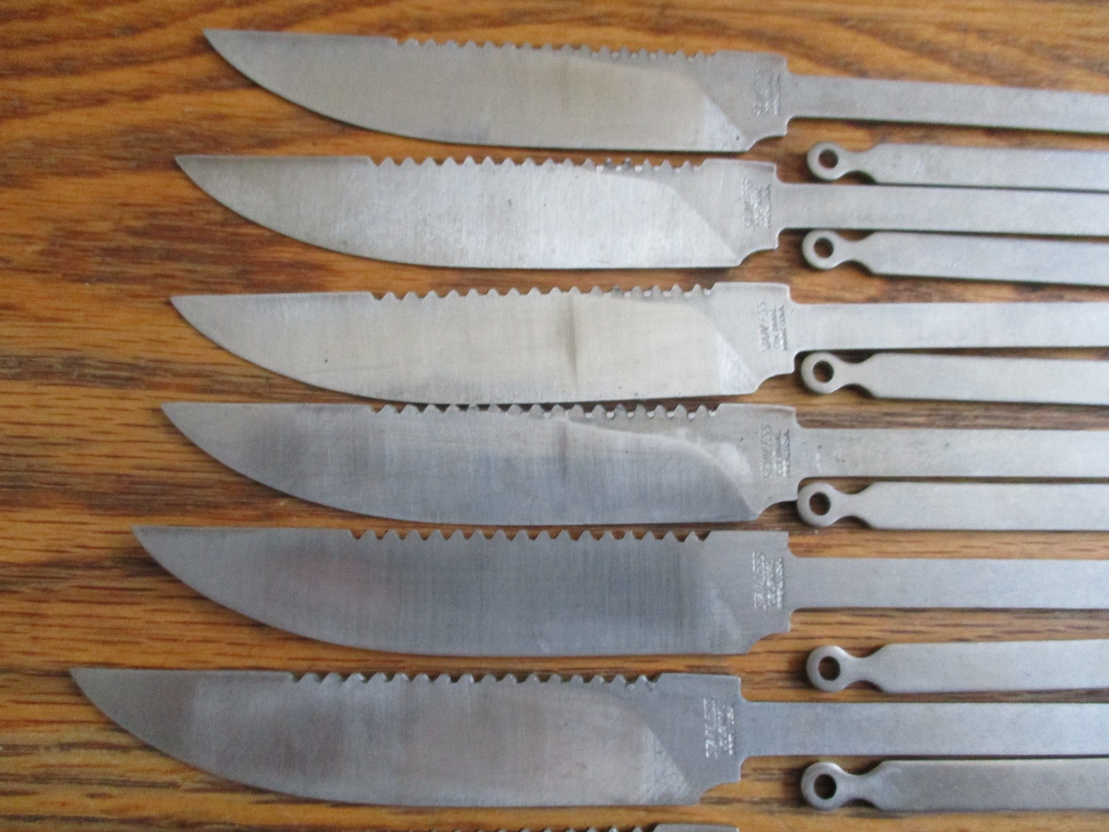 15 Stainless Steel Saw Back Knife Blade Blank Blank's NOS Colonial Knife USA