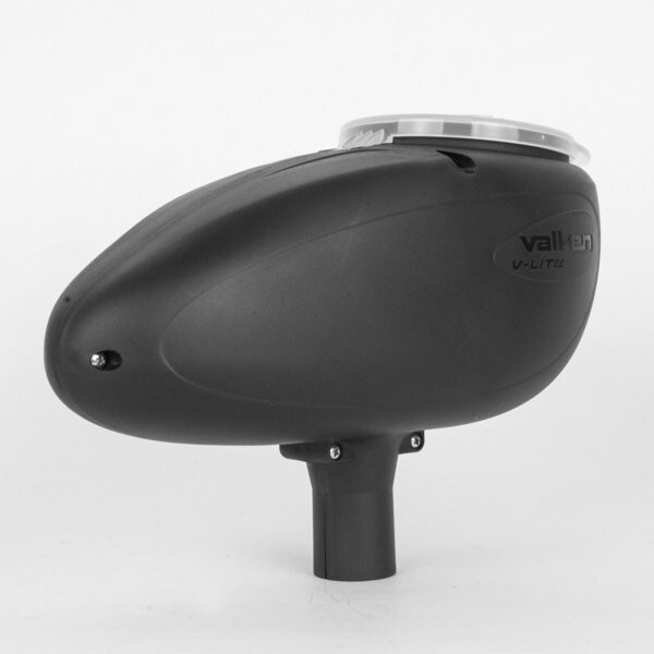 Valken Paintball V-Lite 200rd Round Gravity-Fed .68cal Loader Hopper Black