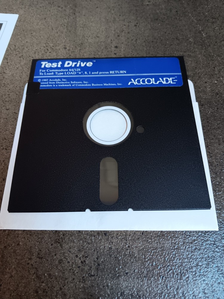 Commodore 64 Test Drive Manual And Disk Tested/Works