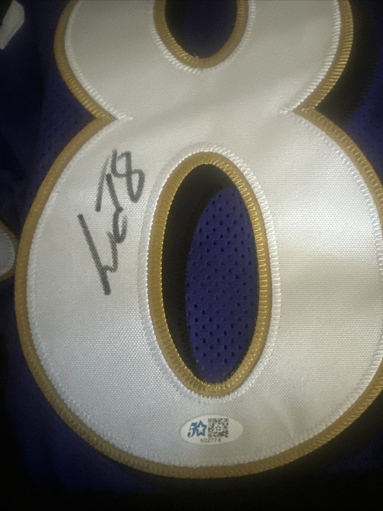 Lamar Jackson Signed Autographed Baltimore Ravens Custom Jersey