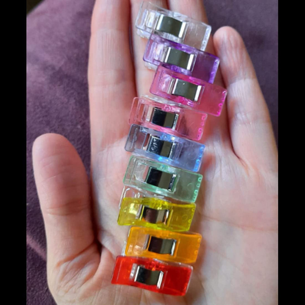 Premium Sewing Clips Set, 100 Assorted Colors with Storage Box